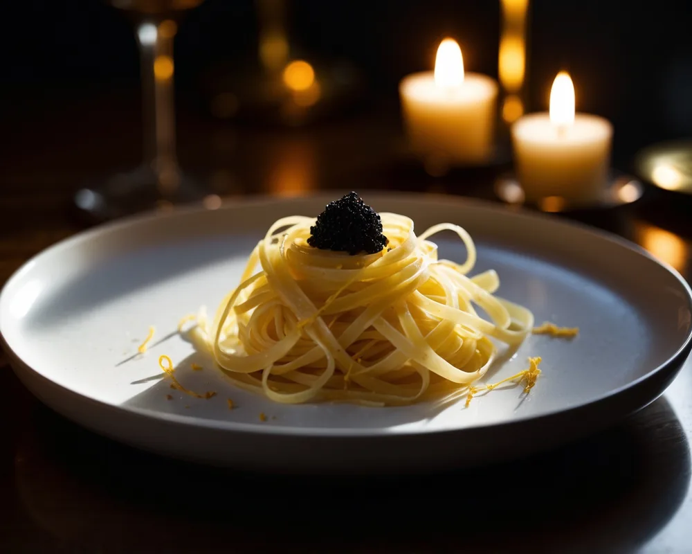 Capellini caviale e limone