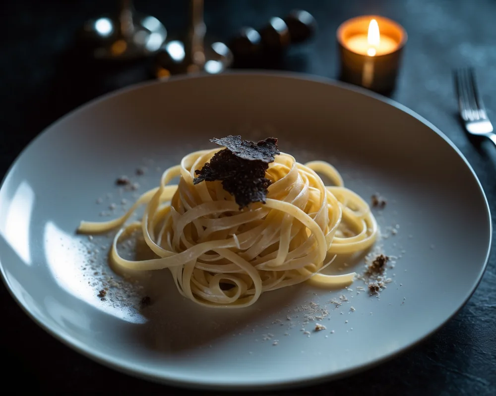 Tagliolini in tavola con trufa